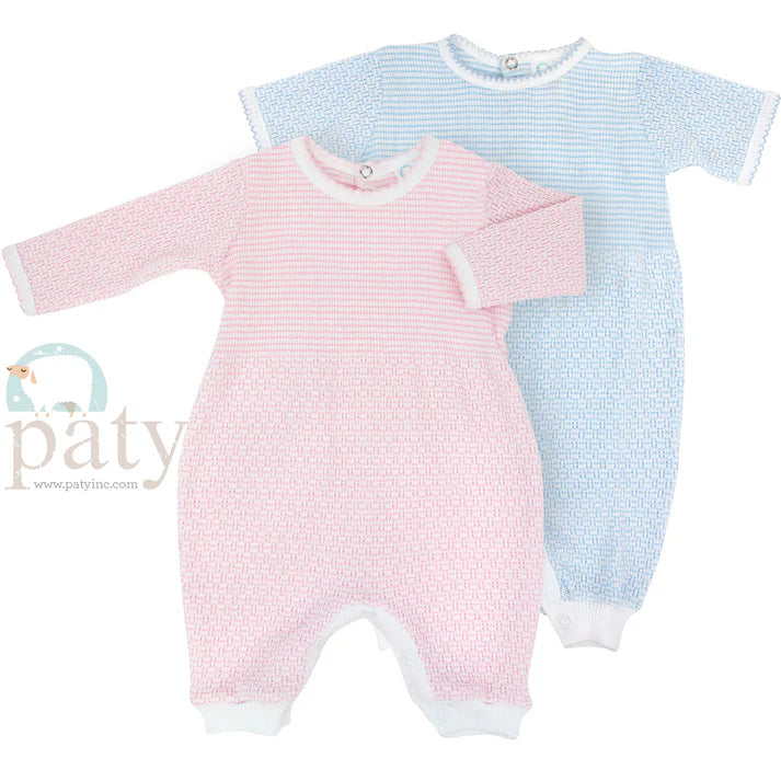 Paty Longsleeve Solid Pink Romper - PREORDER (Shipping Late March)