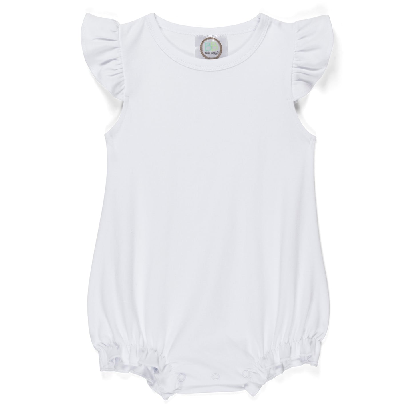 White Flutter Sleeve Bubble