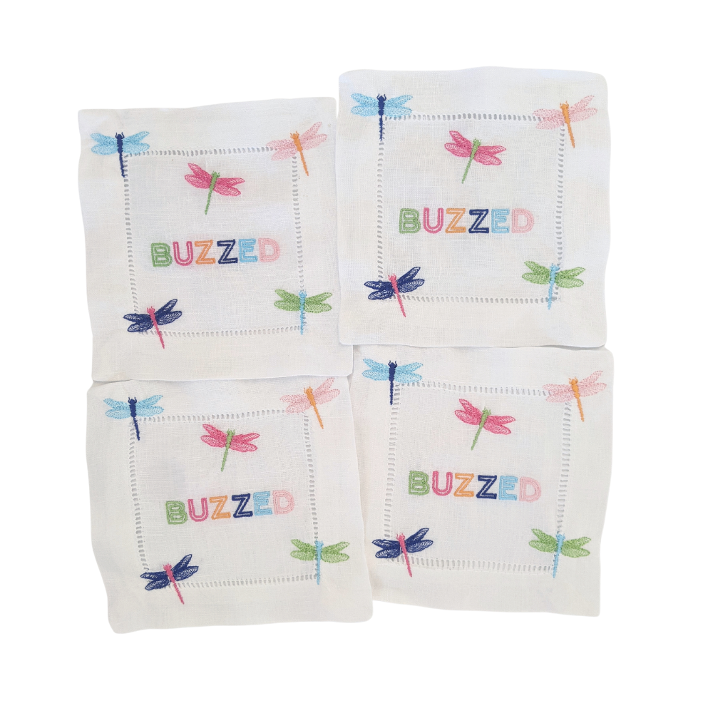 BUZZED Linen Cocktail Napkins