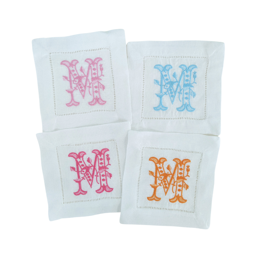 Initial Linen Cocktail Napkins