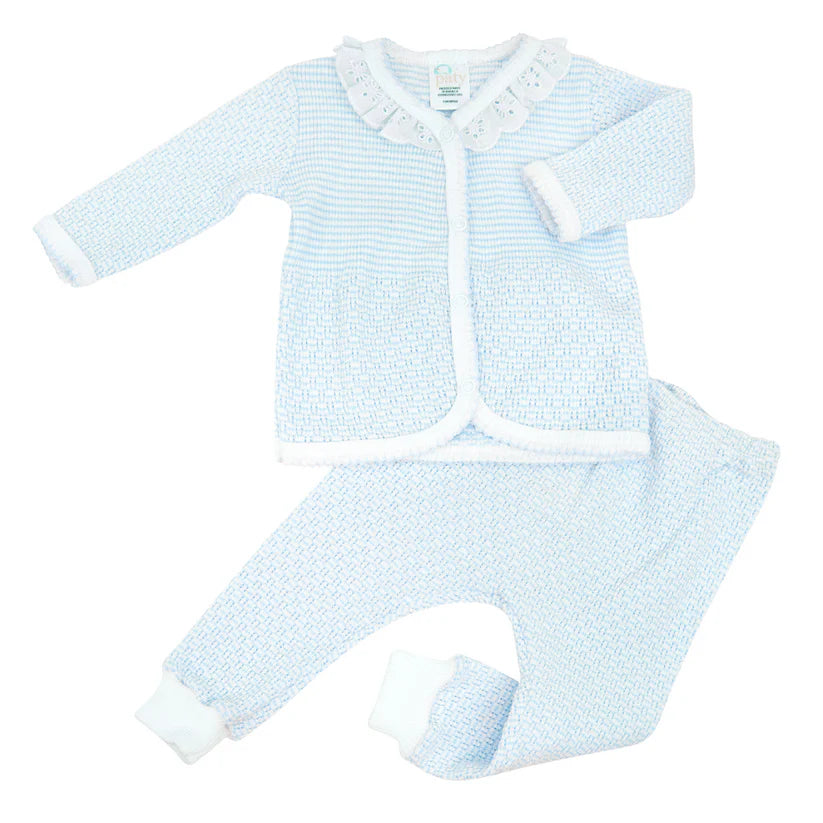 2-Piece Paty Set with Eyelet Trim