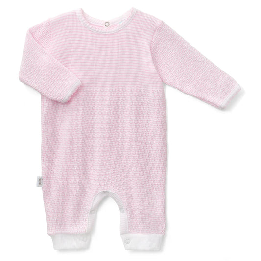 Paty Longsleeve Solid Pink Romper - Shipping Mid-December