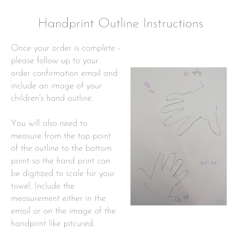 Custom Handprint Flour Sack Towel