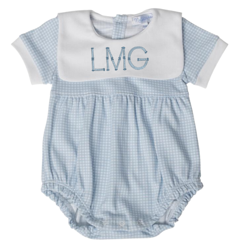 Blue Gingham Baby Bubble